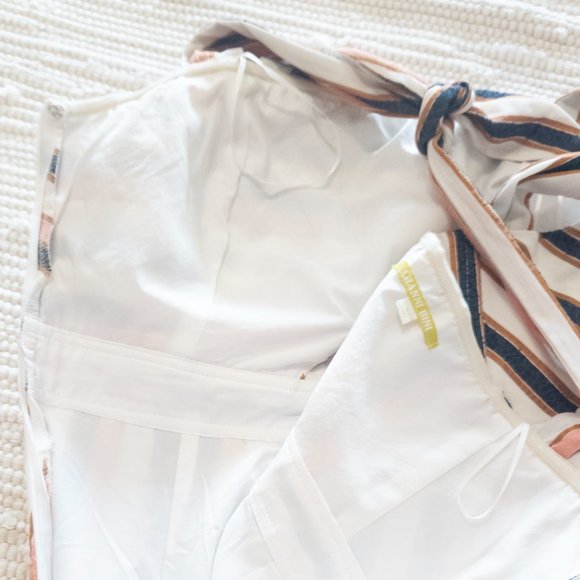 Gianni Bini Striped Button Down Cut Out Midi Dress Size L Like New - Picture 13 of 16